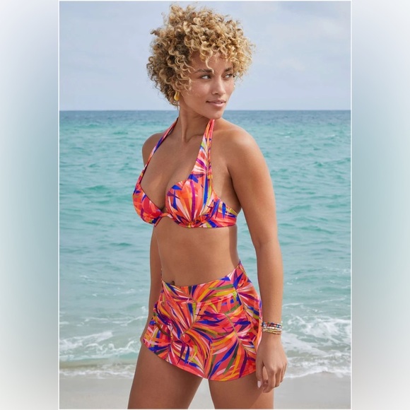VENUS Lascana Tropical Print swim shorts with skirt size 20 - Picture 1 of 16